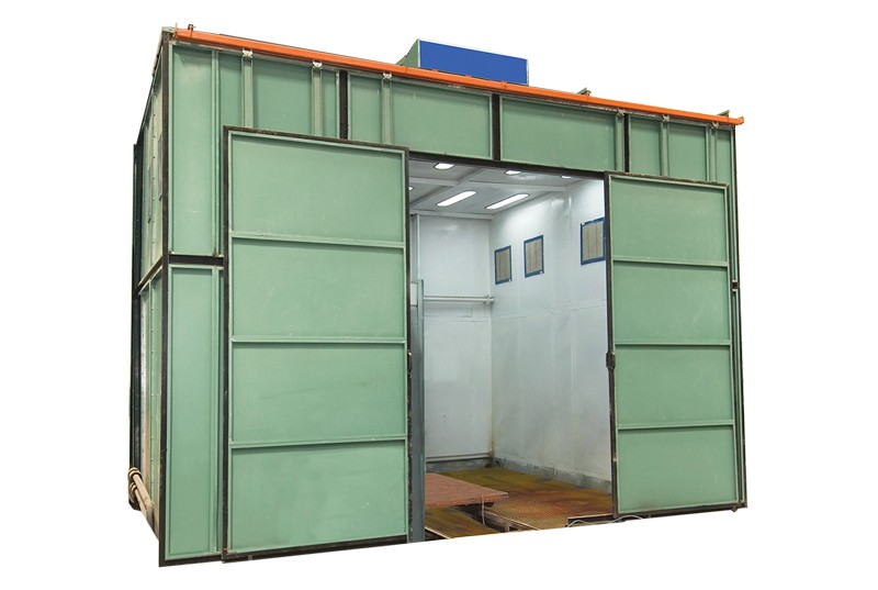 Dry type powder coating booth
