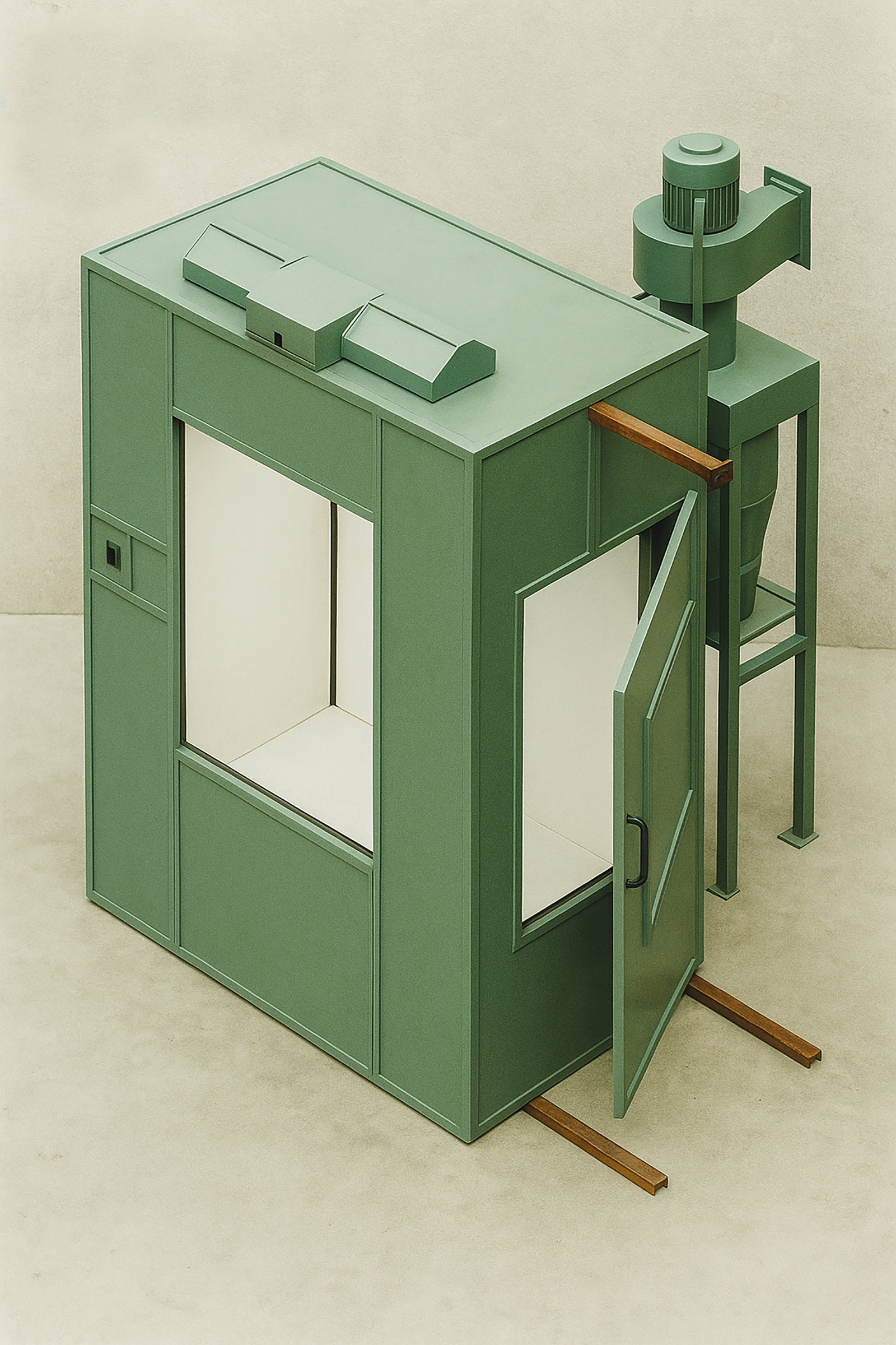Intech Industrial Powder Coating Booth Setup_medium size
