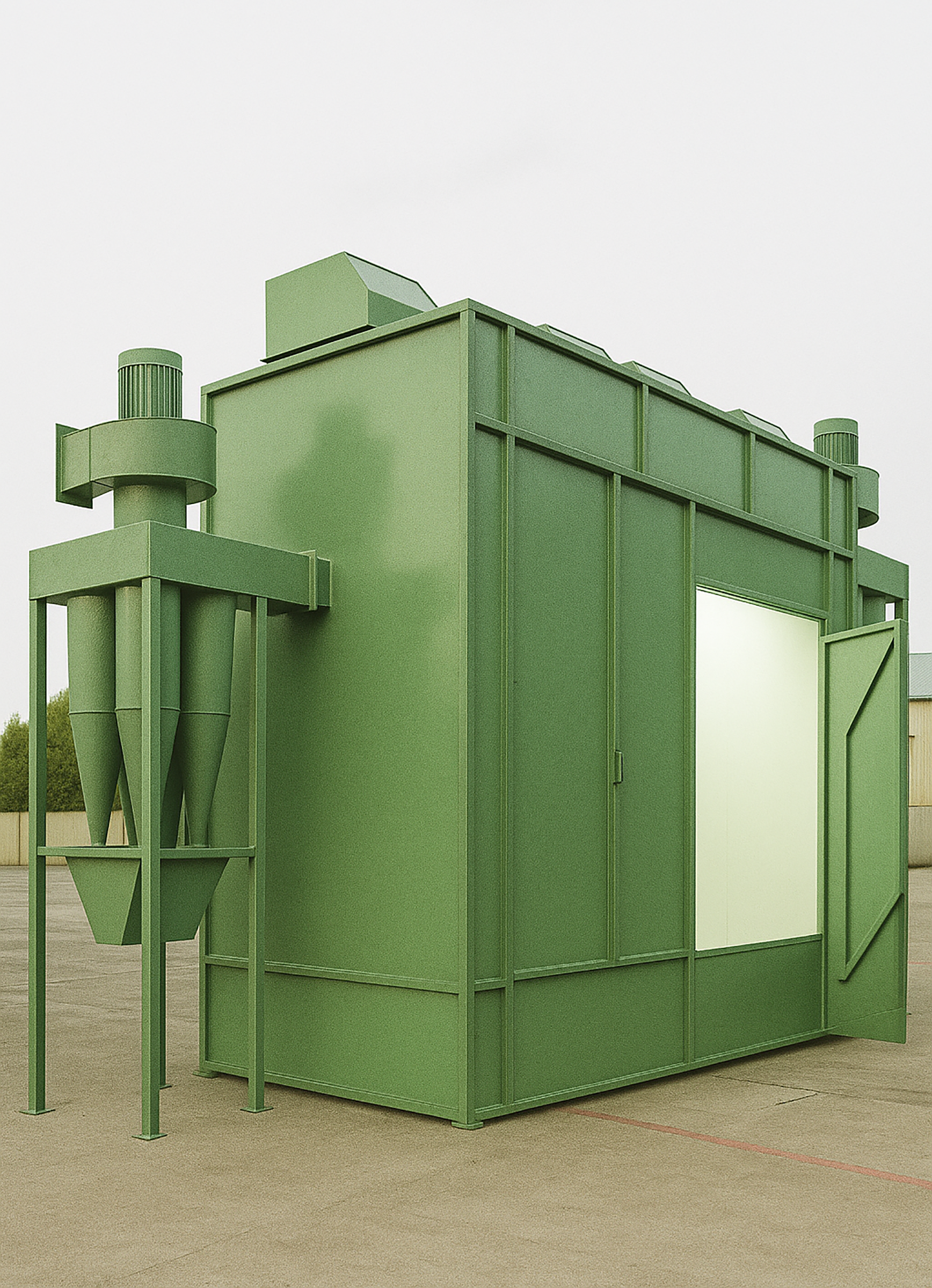 Intech Industrial Spray Booth and Dust Collectors - 2 multicyclone modules with 2 motors_01