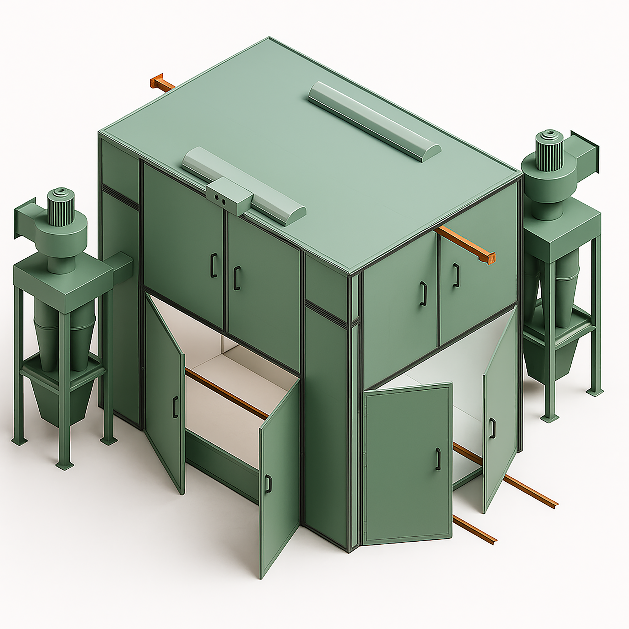Intech Industrial Spray Booth and Dust Collectors - 2 multicyclone modules with 2 motors_02